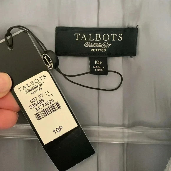 NWT Talbots silk and wool silver jacket - Picture 3 of 9